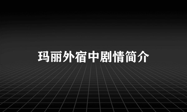 玛丽外宿中剧情简介