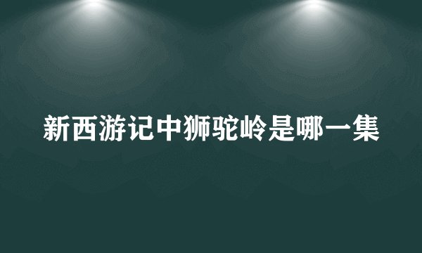 新西游记中狮驼岭是哪一集