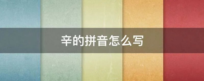 辛的拼音怎么写