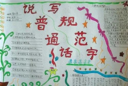 讲普通话写规范字手抄报好看又漂亮5张