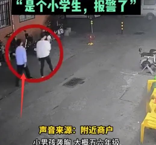 广州一女子疑被小孩当街袭胸 年纪小不是行为龌龊的遮羞布无耻至极