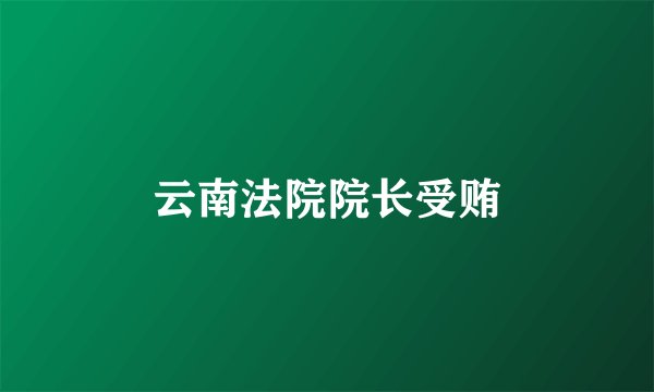 云南法院院长受贿
